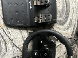 Xbox vairas su pedalais