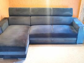 Minkštas kampas- sofa lova su galvos atramomis