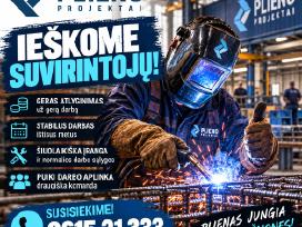 Armaturos cechas ieško suvirintojo