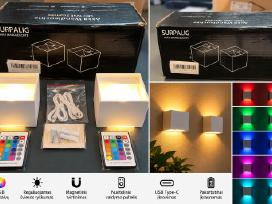 Surpalig LED sieninės lempos 2 vnt. Rgb – naujos