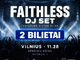 2 bilietai į Faithless Dj Set Vilniuje 11.28