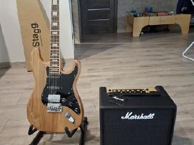 Marshall kubas + elektrinė gitara