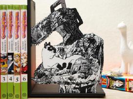 Skelbimo 'Chainsaw man manga knygų laikikliai (bookend)' paveikslėlis