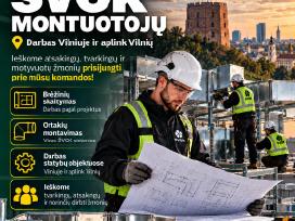 Ieškome darbuotojų darbui Švok objektuose.