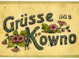 Retas Kauno atvirukas Grüsse aus Kowno Kaunas