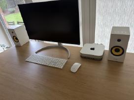Mac mini M1, LG 4k 27" ir Edifier kolonėlės
