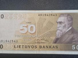 Retas 1991 m. 50 litu banknotas