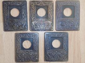 Sovietiniai metaliniai šviesos jungiklių rėmeliai