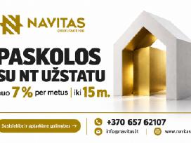 Paskolos su Nt užstatu nuo 7 % per metus iki 15m.