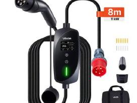 Nešiojamas 11 kw Ev įkroviklis su 8 m kabeliu