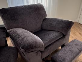 Minkštos sofos ir fotelio komplektas