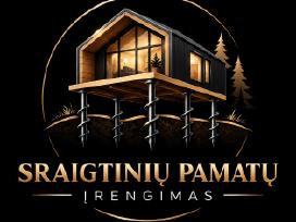 Sraigtiniai poliai/pamatai Polių montavimas