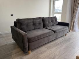 Veliūrinė sofa-lova
