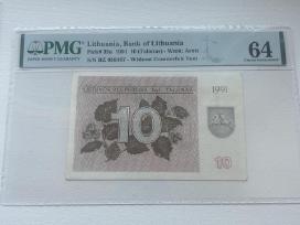 Retas 10 talonų be užrašo Pmg 64