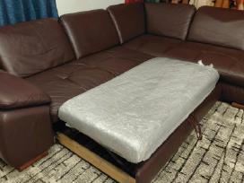 Naturalios odos kampas sofa lova