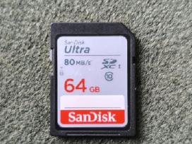 Skelbimo 'Sandisk Ultra Sdxc 64gb 80 MB/s atminties kortelė' paveikslėlis