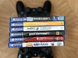 Ps4 slim 2 pulteliai ir 7 žaidimai