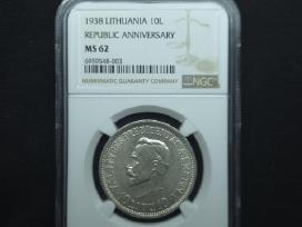 10 litų 1938 m. Ngc Ms 62 Antanas Smetona