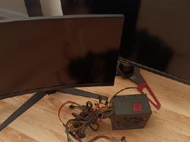 Du daužti gaming monitoriai ir psu