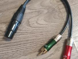 Audio kabelis Y-splitter, Xlr/2 Rca