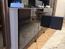 Ikea Best TV komoda – juodas stiklas, Push