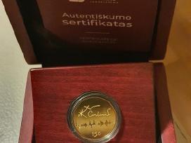 Auksinė lietuviška moneta Čiurlionis