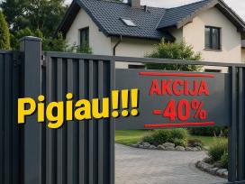 Stumdomi kiemo vartai Atveriami kiemo vartai Tvora