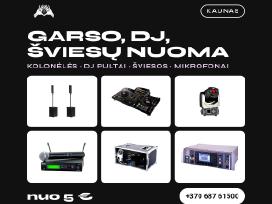 Garso, Dj pultų, šviesų, mikrofonų nuoma Kaune