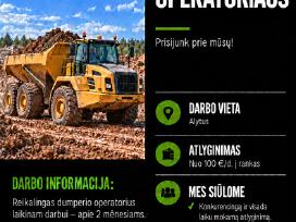 Ieškomas ekskavatorininkas - dumperio operatorius