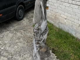 Išskirtinė rankų darbo medinė žuvų skulptūra