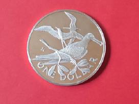Mergelių Salos 1 doleris 1973,sidabras 0,925