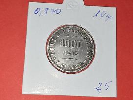 Brazilija 1000 reisų 1911,sidabras 0,900