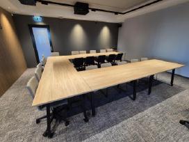 Konferenciniai - biuro stalai su ratukais, 4 vnt.
