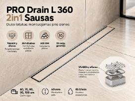 Dušo latakas Pro Drain L 360 2in1 Sausas