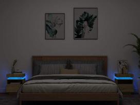 Naktinės spintelės su LED, 2vnt. vidaxl(836789)