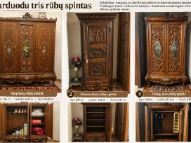 Senovines medines raižytas antikvarines spintos