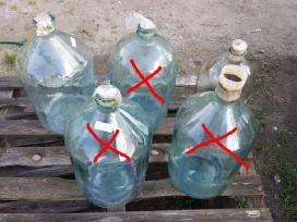 Stiklinės talpos, buteliai vynui, 10l, 20l