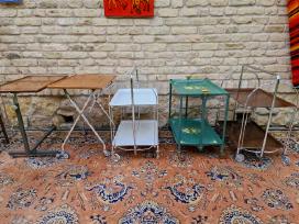 Vintažiniai mid century sulankstomi staliukai
