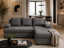 Kampine sofa su miegamaja funkcija