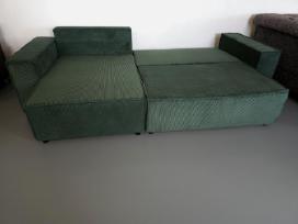 Nauja, kampinė sofa lova - žalios spalvos.
