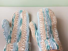 Skelbimo 'Rankų darbo nertos pirštinės (kumštinės) L/XL' paveikslėlis