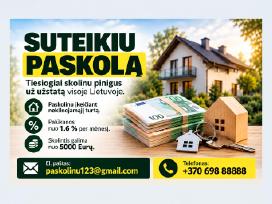 Skolinu pinigus su Nt įkeitimu visoje Lietuvoje
