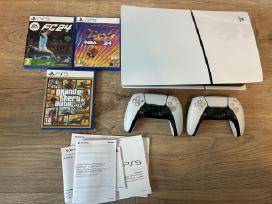 Ps5 slim Disc 1 TB + garantija iki 2028 12 mėn