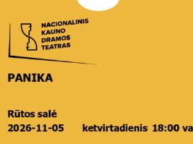 Parduodu 2 bilietus i spektakli Panika