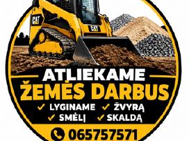 Žemės darbai sklypo lyginimas bobcat paslaugos
