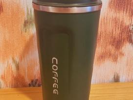 Skelbimo 'Termosas kavos puodelis coffee dark green' paveikslėlis