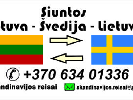 Siuntos Lietuva-švedija. Skandinavijos reisai.