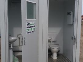 Dvigubas sanitarinis konteineris WC, tualetas