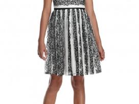 Speechless Flocked Mesh Dress Girls 8m.