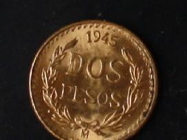 Auksine moneta 2 Pesos